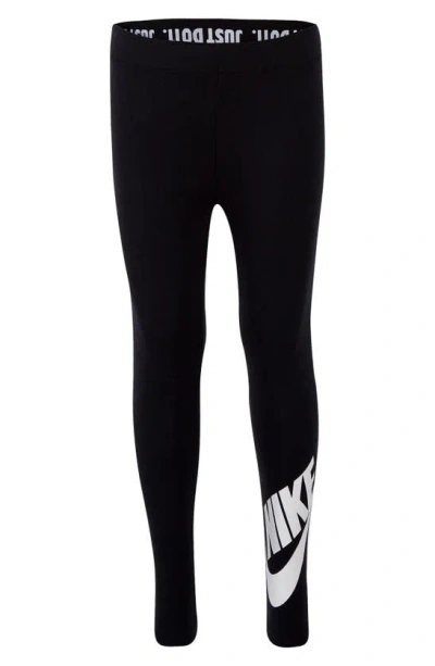 Nike Kids' Swoosh Logo Leggings In Black