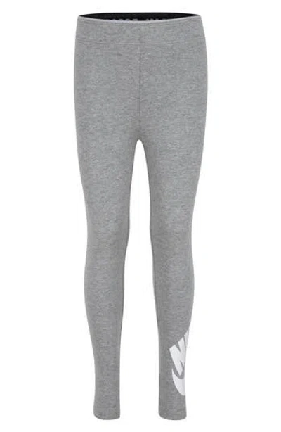 Nike Kids' Swoosh Logo Leggings In Gray