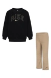 Nike Kids' Swoosh Spirit Sweater & Leggings Set In Black