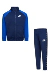 Nike Kids' Swoosh Tricot Track Jacket & Joggers Set In Midnight Navy