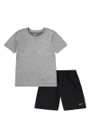 Nike Kids' T-shirt & Shorts Set In Gray