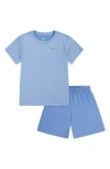 Nike Kids' T-shirt & Shorts Set In Blue