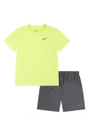 Nike Kids' T-shirt & Shorts Set In Yellow