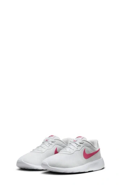 Nike Kids' Tanjun Ez Sneaker In White/volt/black