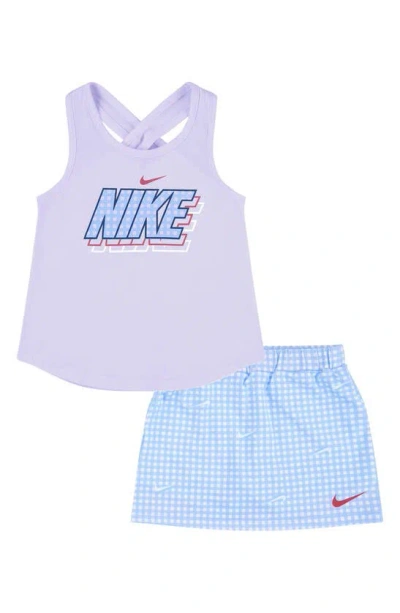 Nike Kids' Tank & Shorts Set In Baltic Blue