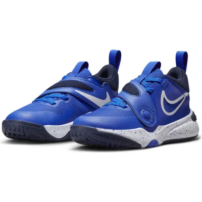 Nike Kids' Team Hustle D 11 Basketball Sneaker In Blue