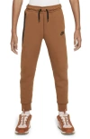 Nike Kids' Tech Fleece Joggers In Light British Tan/black