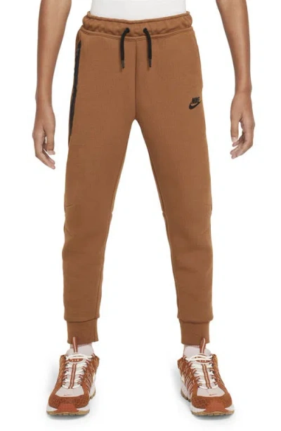 Nike Kids' Tech Fleece Joggers In Light British Tan/black