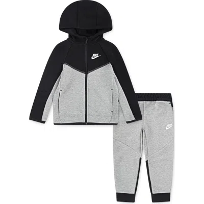 Nike Kids' Tech Fleece Zip Hoodie & Joggers Set In Gray