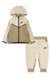 Nike Kids' Tech Fleece Zip Hoodie & Joggers Set In  Lite Khaki