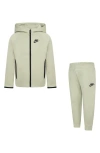 Nike Kids' Tech Fleece Zip Hoodie & Joggers Set In Olive
