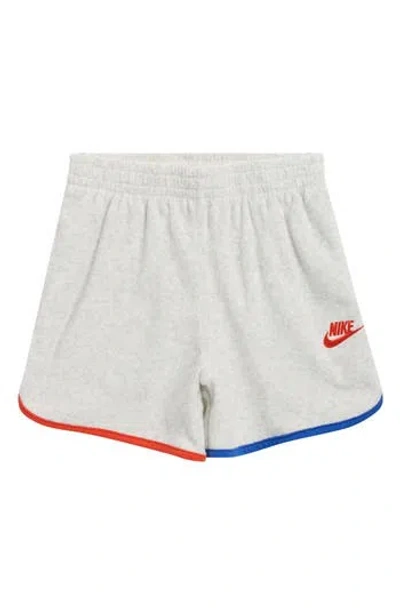 Nike Kids' Terry Activewear Shorts In Gray