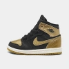 Nike Babies' Jordan Kids' Toddler Air Retro 1 High Og Casual Shoes In Black/sail/metallic Gold