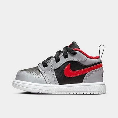 Nike Babies' Jordan Kids' Toddler Air Retro 1 Low Easyon Casual Shoes In Black/fire Red/cement Grey/white