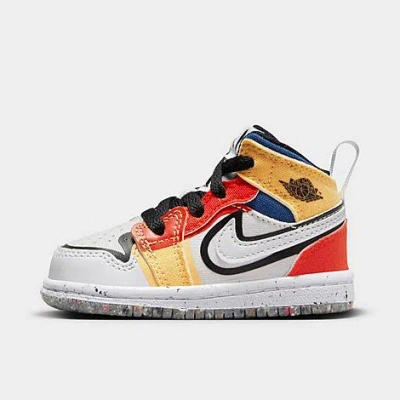 Nike Babies' Kids' Toddler Air Jordan Retro 1 Mid Se Casual Shoes Size 4.0 Leather/canvas In Multi