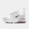 Nike Kids' Toddler Air Max 270 Casual Shoes In White/platinum Violet/burgundy Crush