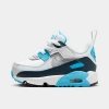 Nike Babies'  Kids' Toddler Air Max 90 Easyon Casual Shoes (4c-7c) In White/baltic Blue/armory Navy/wolf Grey