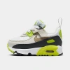 Nike Babies'  Kids' Toddler Air Max 90 Easyon Casual Shoes (4c-7c) In White/cyber/dark Smoke Grey/khaki