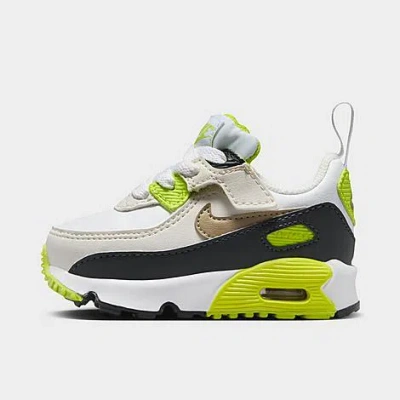 Nike Babies'  Kids' Toddler Air Max 90 Easyon Casual Shoes (4c-7c) In White/cyber/dark Smoke Grey/khaki