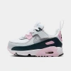 Nike Babies'  Kids' Toddler Air Max 90 Easyon Casual Shoes (4c-7c) In White/pink Foam/armory Navy/wolf Grey