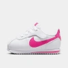 Nike Cortez Easyon Baby/toddler Shoes In White/laser Fuchsia