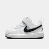 Nike Babies'  Kids' Toddler Court Borough Low Recraft Stretch Lace Casual Shoes In White/black