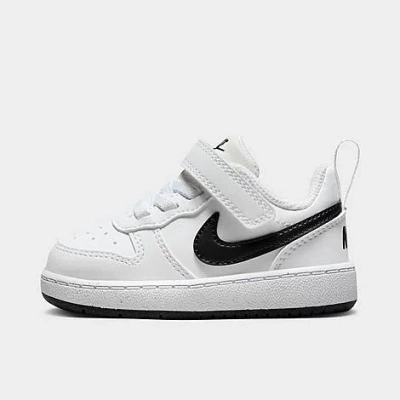 Nike Kids' Toddler Court Borough Low Recraft Stretch Lace Casual Shoes In White/black