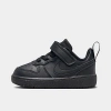 Nike Babies'  Kids' Toddler Court Borough Low Recraft Stretch Lace Casual Shoes In Black/black/black