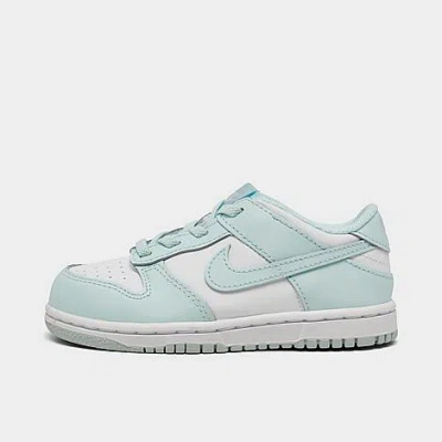 Nike Babies'  Kids' Toddler Dunk Low Casual Shoes In White/glacier Blue