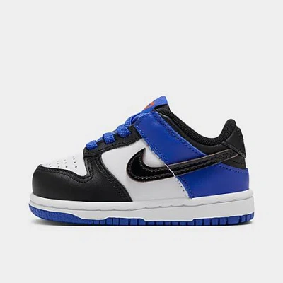 Nike Babies'  Kids' Toddler Dunk Low Se Stretch Lace Casual Shoes In White/black/racer Blue/terra Blush