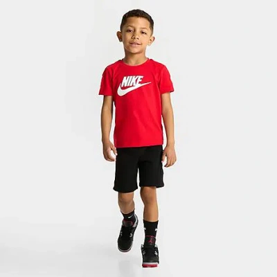 Nike Babies'  Kids' Toddler Futura Tape T-shirt And Cargo Shorts Set In University Red/black