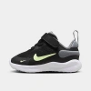 Nike Babies'  Kids' Toddler Revolution 7 Stretch Lace Running Shoes In Black/smoke Grey/white/barely Volt