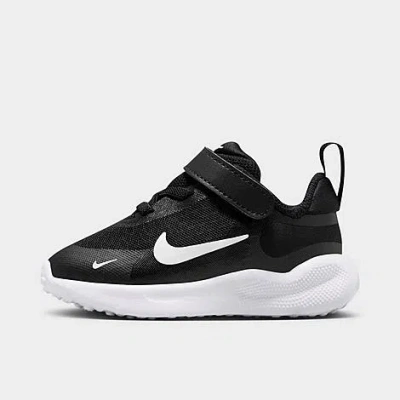 Nike Babies'  Kids' Toddler Revolution 7 Stretch Lace Running Shoes In Black/white/white