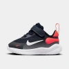 Nike Babies'  Kids' Toddler Revolution 7 Stretch Lace Running Shoes In Dark Obsidian/bright Crimson/black/white