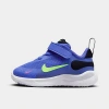 Nike Babies'  Kids' Toddler Revolution 7 Stretch Lace Running Shoes In Light Ultramarine/dark Obsidian/white/lime Blast