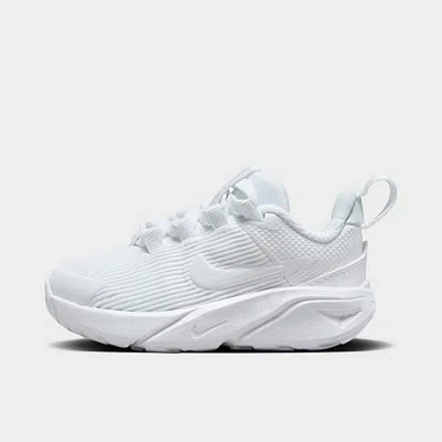 Nike Kids' Toddler Star Runner 4 Running Shoes In White/white/white/pure Platinum
