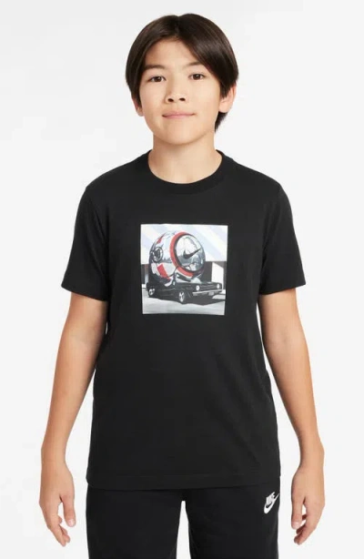 Nike Kids' Total 90 Graphic T-shirt In Black