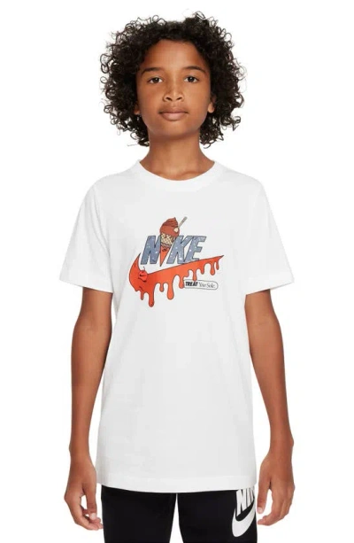 Nike Kids' Treat Your Sole Graphic T-shirt In White