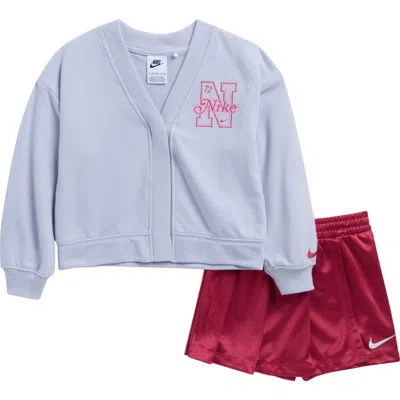 Nike Kids' Varsity Prep Cardigan & Skort Set In Multi