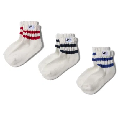 Nike Kids' Varsity Scrunch Socks (3 Pairs) In White