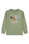 Nike Kids' Varzity Long Sleeve Graphic T-shirt In Green