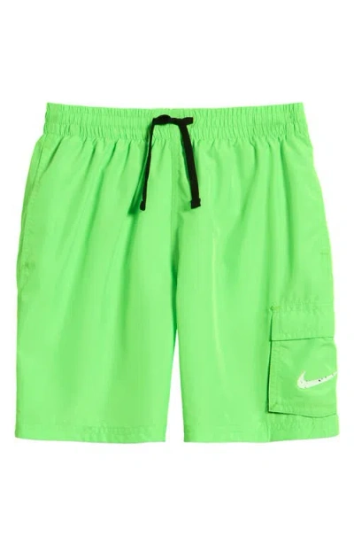 Nike Kids' Volley Swim Trunks In Green Strike