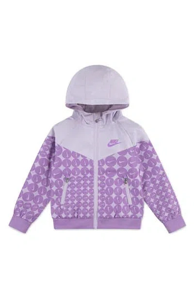 Nike Kids' Water Resistant Windrunner Jacket In Purple