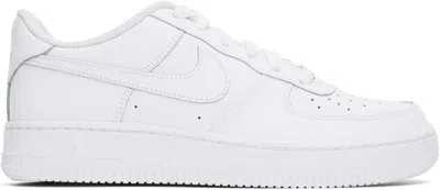 Nike Kids White Air Force 1 Le Sneakers In White/white