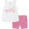 Nike Little Girls 2-piece Wild Flower Printed Bike Shorts Set In Pink