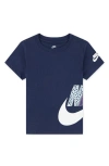 Nike Kids' Wild Warmth Cotton Graphic T-shirt In Blue