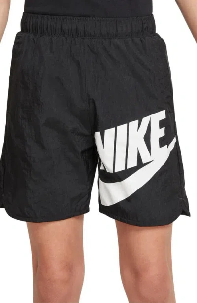Nike Kids' Woven Athletic Shorts In Black