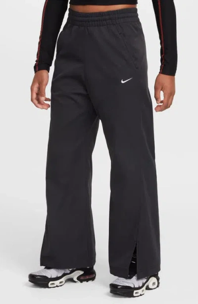 Nike Kids' Woven Wide Leg Trousers In Black