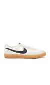 Nike Killshot Brand-embellished Suede And Mesh Low-top Trainers In Sail  Oil Grey  & Gum Yellow