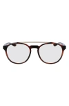 Nike Kismet 54mm Round Blue Light Blocking Glasses In Tortoise/blue Light